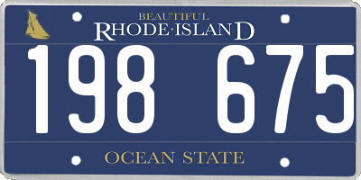 RI license plate 198675