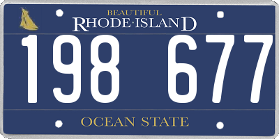 RI license plate 198677