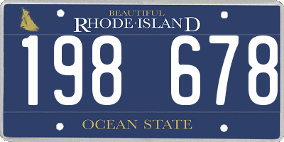 RI license plate 198678