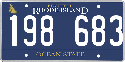 RI license plate 198683
