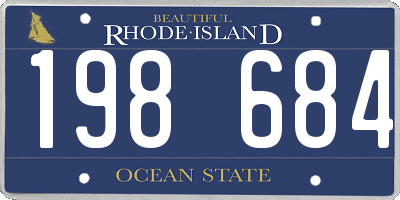 RI license plate 198684