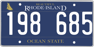 RI license plate 198685