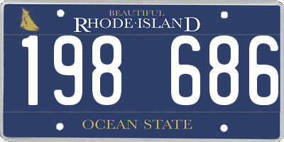 RI license plate 198686