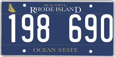 RI license plate 198690
