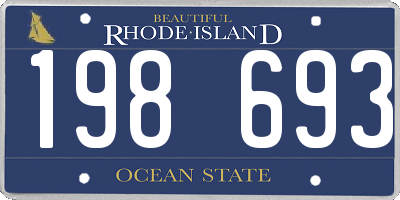RI license plate 198693