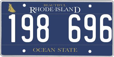 RI license plate 198696