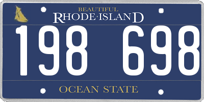 RI license plate 198698