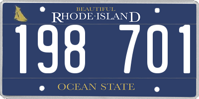 RI license plate 198701