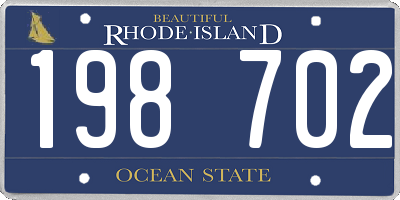 RI license plate 198702