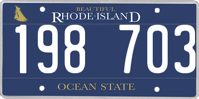 RI license plate 198703