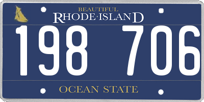 RI license plate 198706