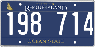 RI license plate 198714