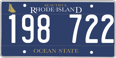 RI license plate 198722