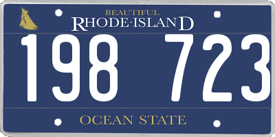 RI license plate 198723