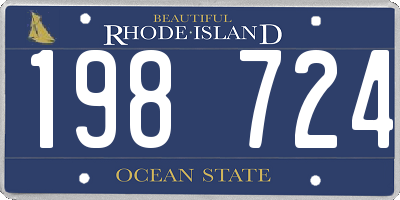RI license plate 198724