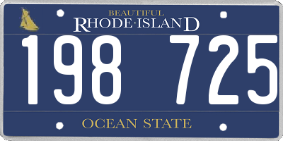RI license plate 198725