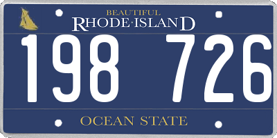 RI license plate 198726
