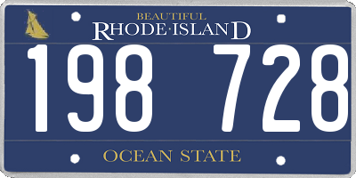 RI license plate 198728