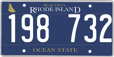 RI license plate 198732