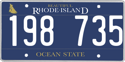 RI license plate 198735