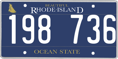 RI license plate 198736