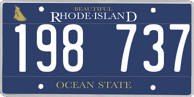 RI license plate 198737