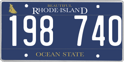 RI license plate 198740
