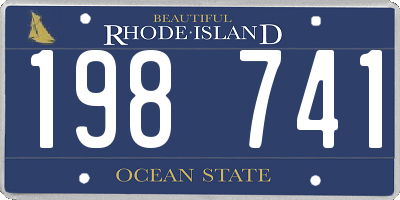 RI license plate 198741