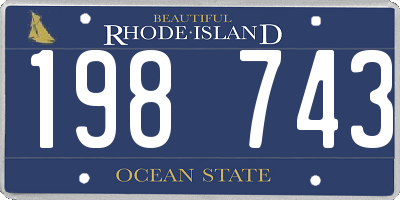 RI license plate 198743