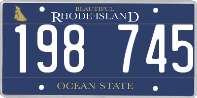 RI license plate 198745