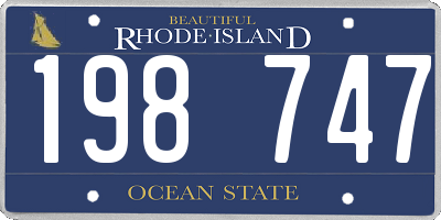 RI license plate 198747