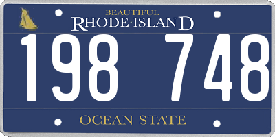 RI license plate 198748