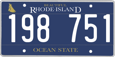 RI license plate 198751