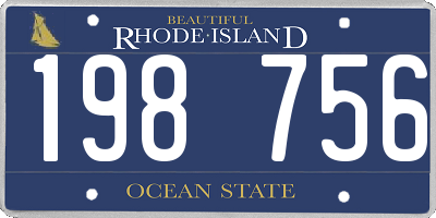 RI license plate 198756