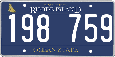 RI license plate 198759