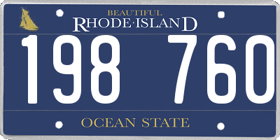RI license plate 198760