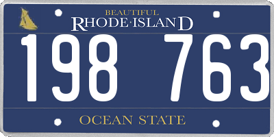 RI license plate 198763