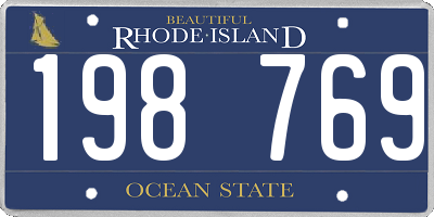 RI license plate 198769
