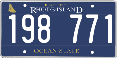RI license plate 198771