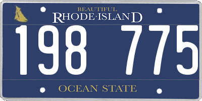 RI license plate 198775