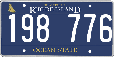 RI license plate 198776