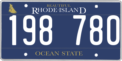 RI license plate 198780