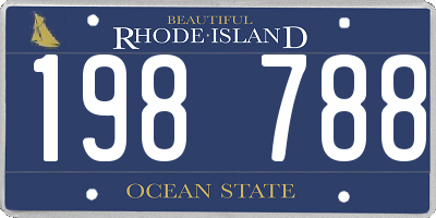 RI license plate 198788