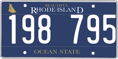 RI license plate 198795