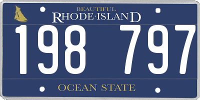 RI license plate 198797