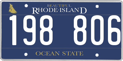 RI license plate 198806