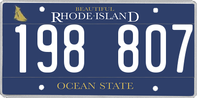 RI license plate 198807