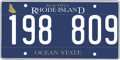 RI license plate 198809