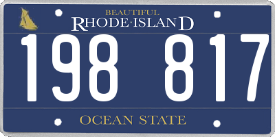 RI license plate 198817