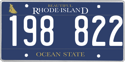 RI license plate 198822